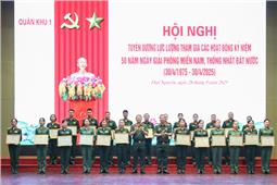 Tuyên dương lực lượng tham gia các hoạt động kỷ niệm 50 năm Ngày giải phóng miền Nam, thống nhất đất nước